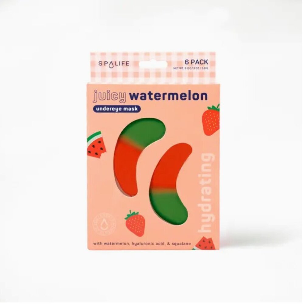 SpaLife Juicy Watermelon Hydrating Undereye Masks - 8 Pairs